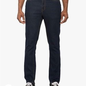 Eddie Bauer Men's Blue Dark Wash Jeans Slim Fit Voyager Flex Stretch Size 30x32